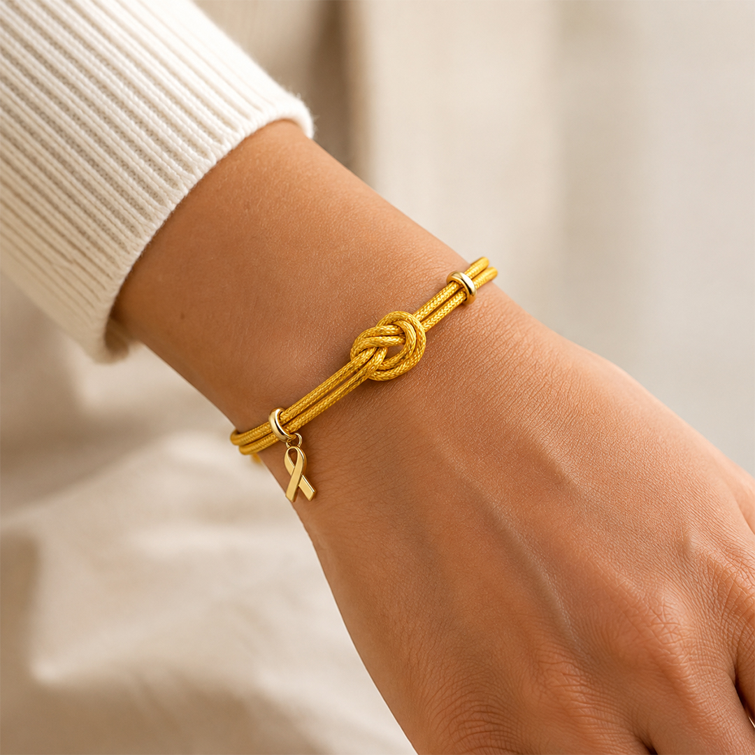 My Child My Hero Childhood Cancer Awareness Yellow Ribbon Bracelet