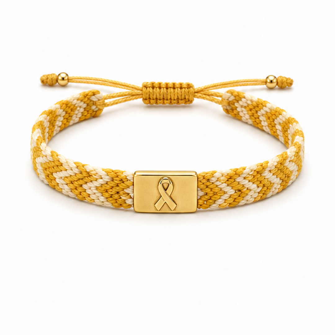 Fighting Together for My Child Yellow Ribbon Bracelet
