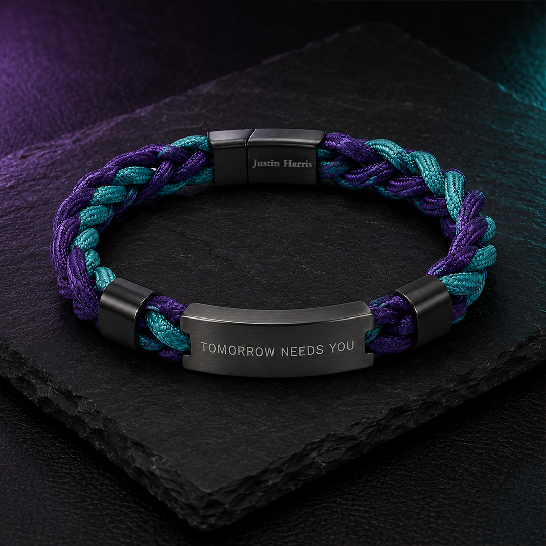 Tomorrow Needs You Suicide Awareness Engraved Bracelet