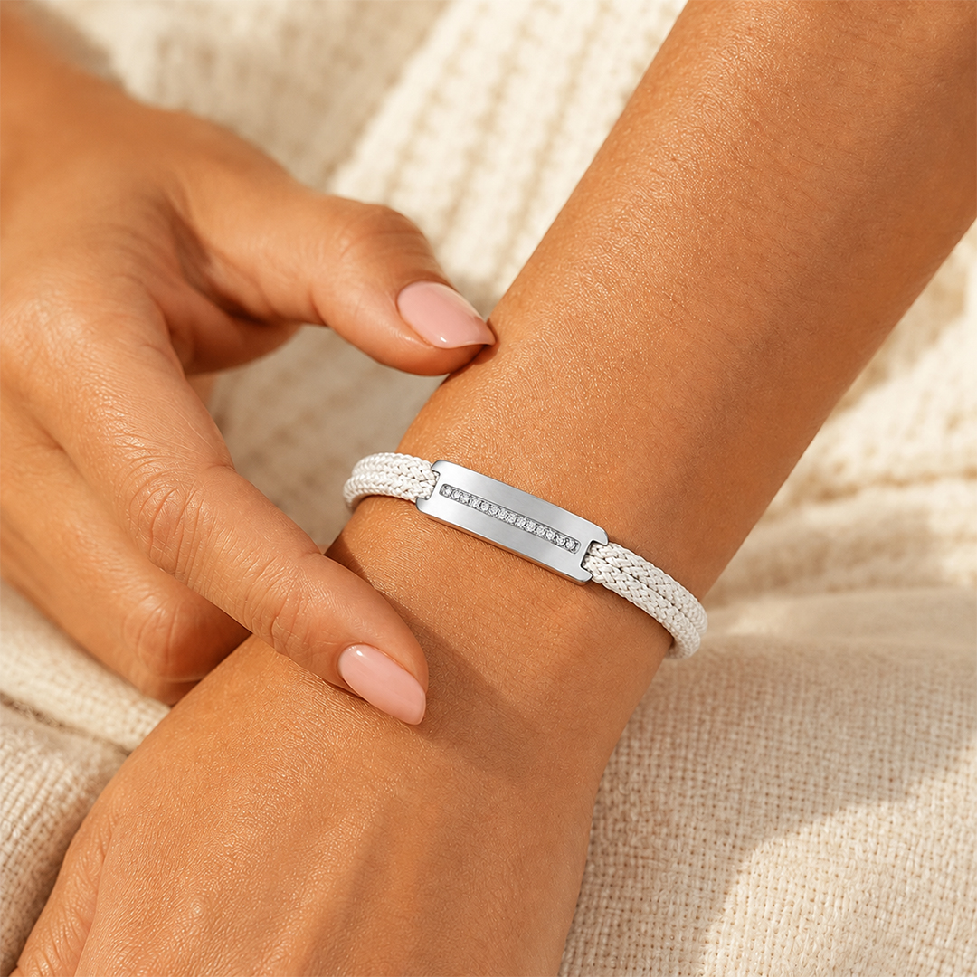 I Wear White for Myself Lung Cancer Awareness Bracelet