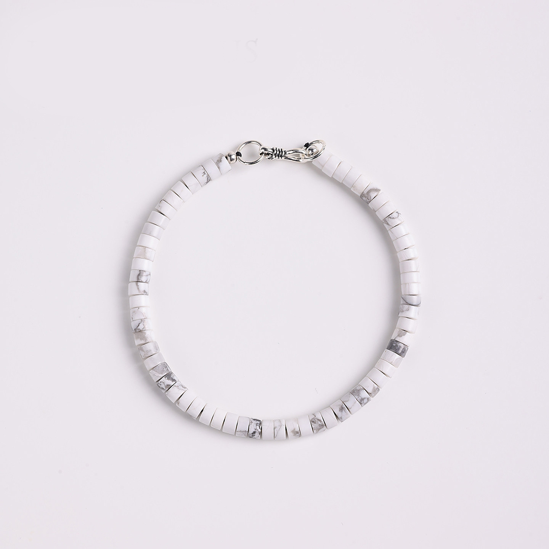 I Wear White for Myself Lung Cancer Awareness Beaded Bracelet