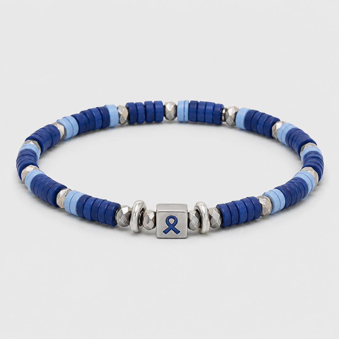 Nobody Fights Alone Light Blue Prostate Cancer Awareness Bracelet