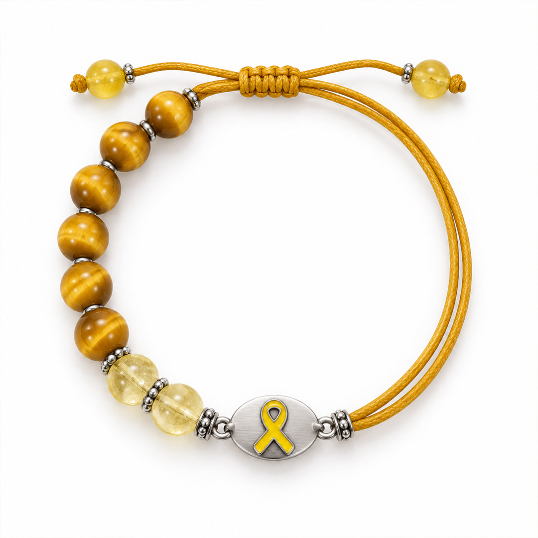 A Mama Who Never Gives Up Spina Bifida Awareness Yellow Ribbon Bracelet