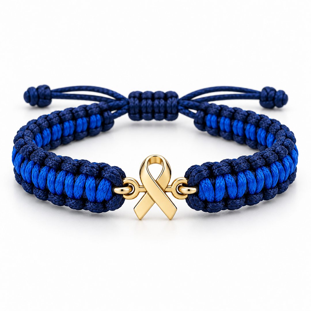 My Voice My Strength Diabetes Awareness Blue Ribbon Bracelet