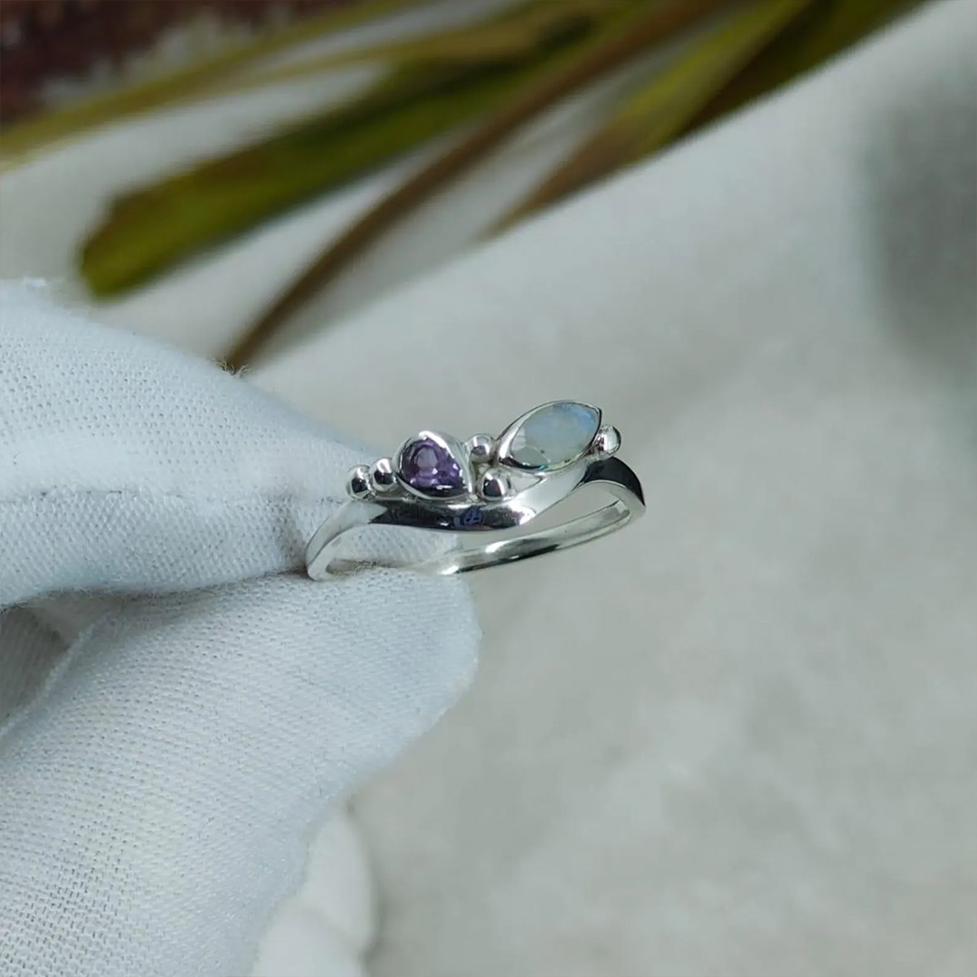 Always Worth Your Love Alzheimer’s and Dementia Awareness Purple Opal Ring