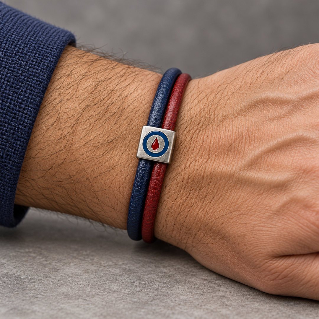 Room for Every Feeling Diabetes Awareness Red and Blue Bracelet