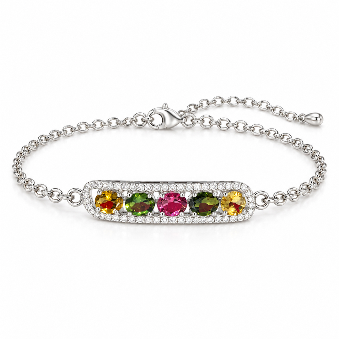 Her Favorite People Personalized Birthstone Bracelet