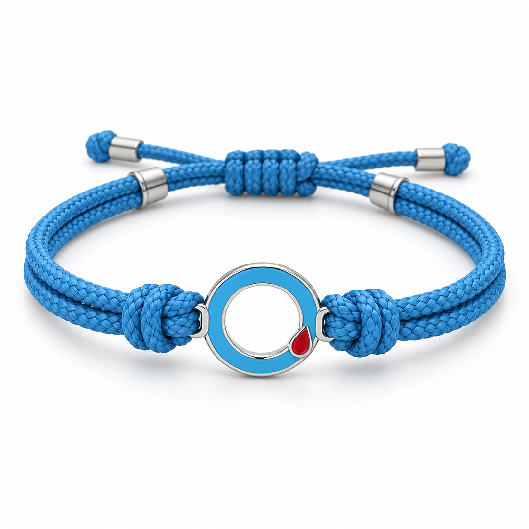 Here for Myself Diabetes Awareness Red and Blue Bracelet