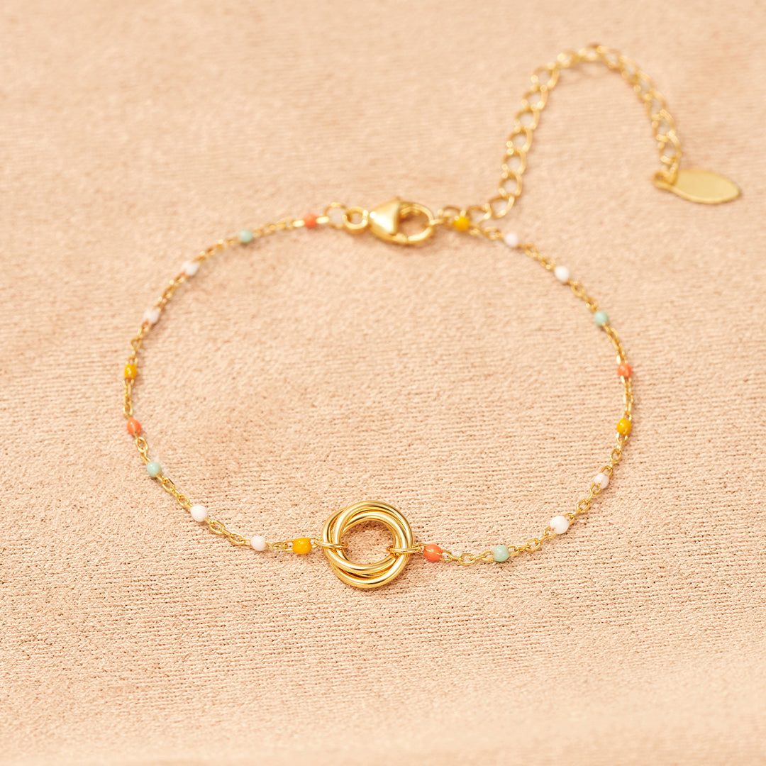 Matching Friendship Three Circles Link Bracelets