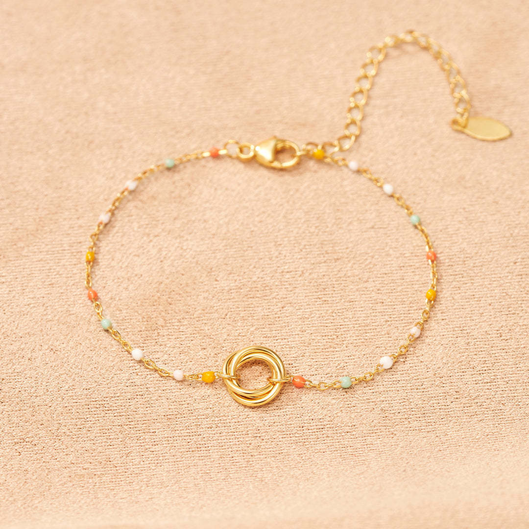 Matching Friendship Three Circles Link Bracelets
