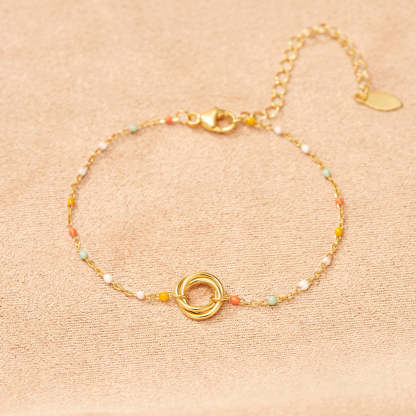 Matching Friendship Three Circles Link Bracelets