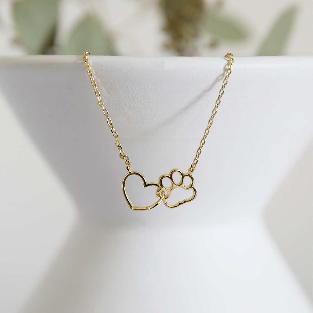 Dog In Heaven Paw Necklace