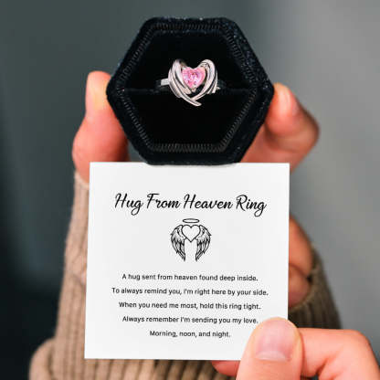 Hug From Heaven Heart Wings Ring