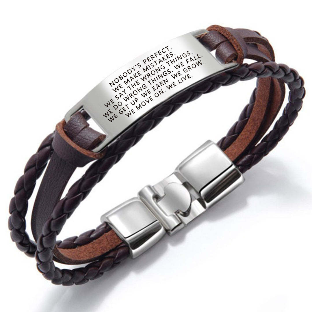 Embrace Imperfections Mindful Woven Bracelet