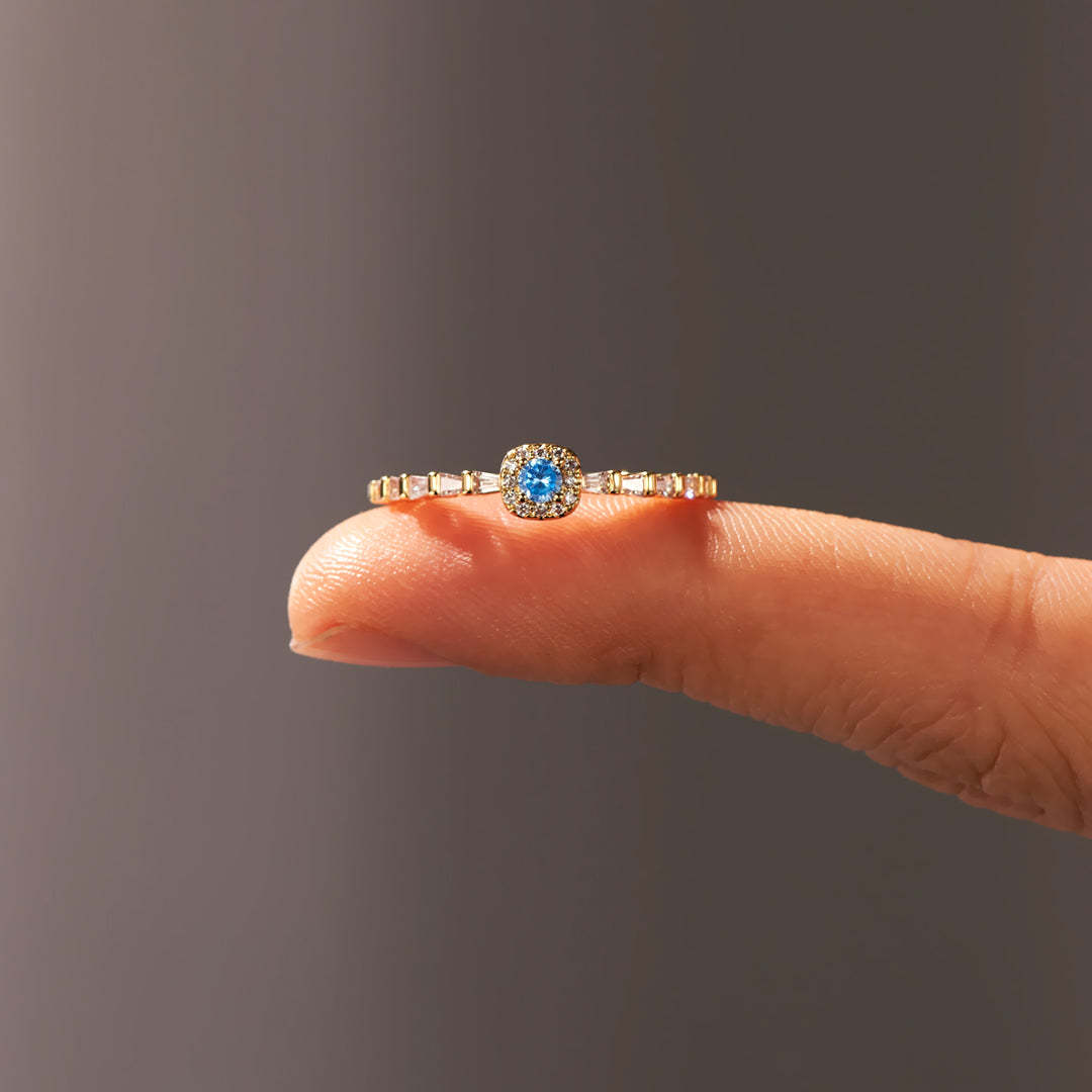 I'm Choosing My Peace Blue Diamond Self Love Ring