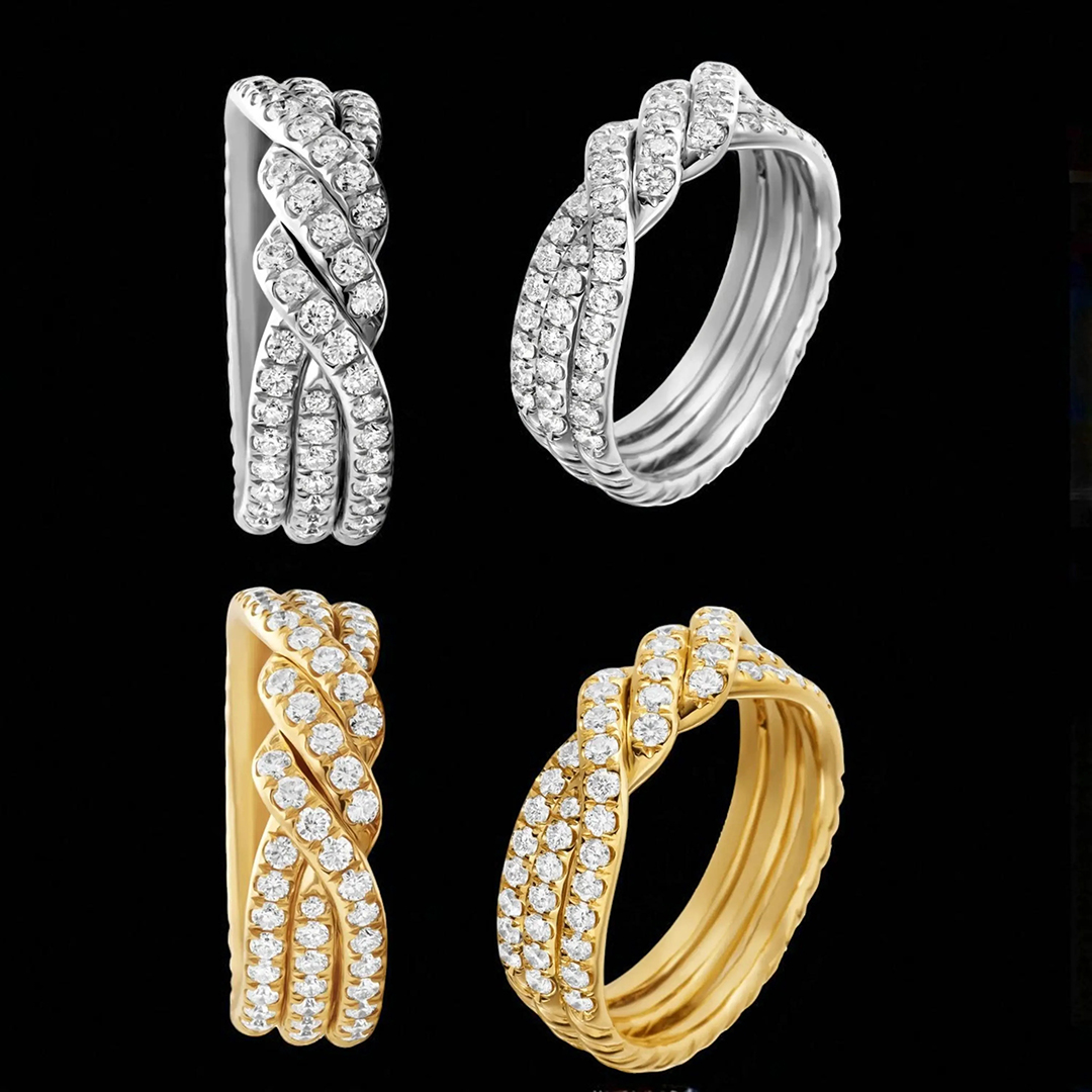 Angel’s Knot Twisted Diamonds Ring