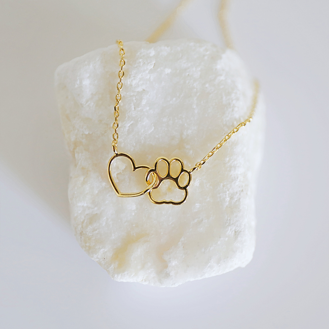 Dog In Heaven Paw Necklace
