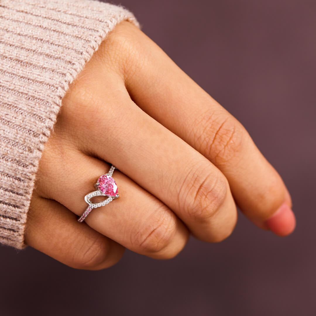 Angels From Above Pink Ring