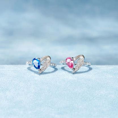 Half Of My Heart Lives In Heaven With You Half Heart Half Wing Ring