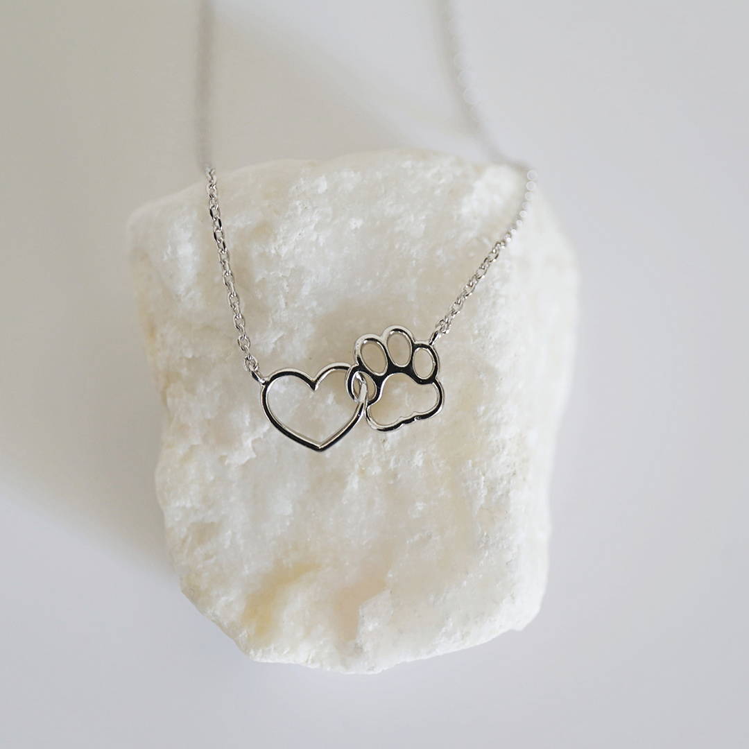 Dog In Heaven Paw Necklace