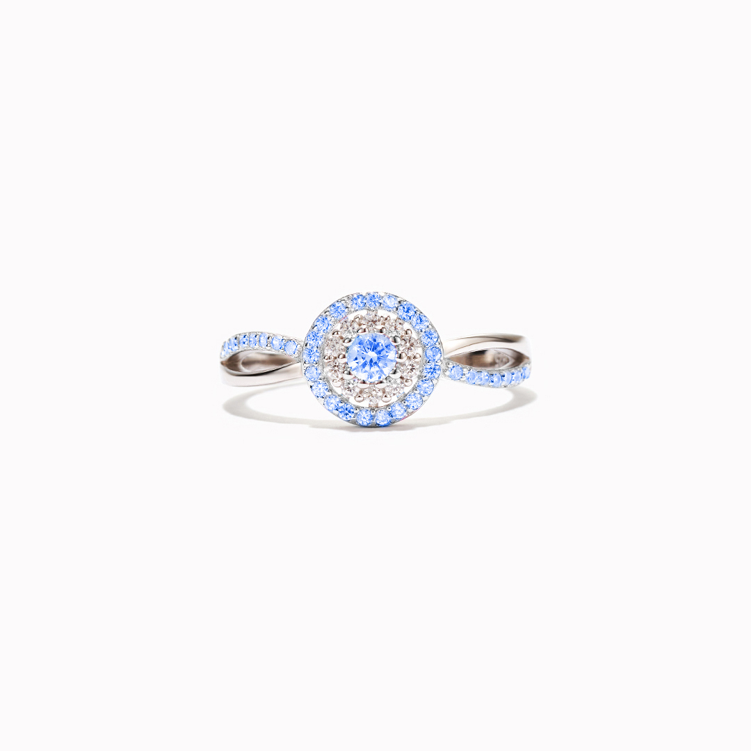 Ankylosing Spondylitis Awareness Blue Halo of Strength Ring