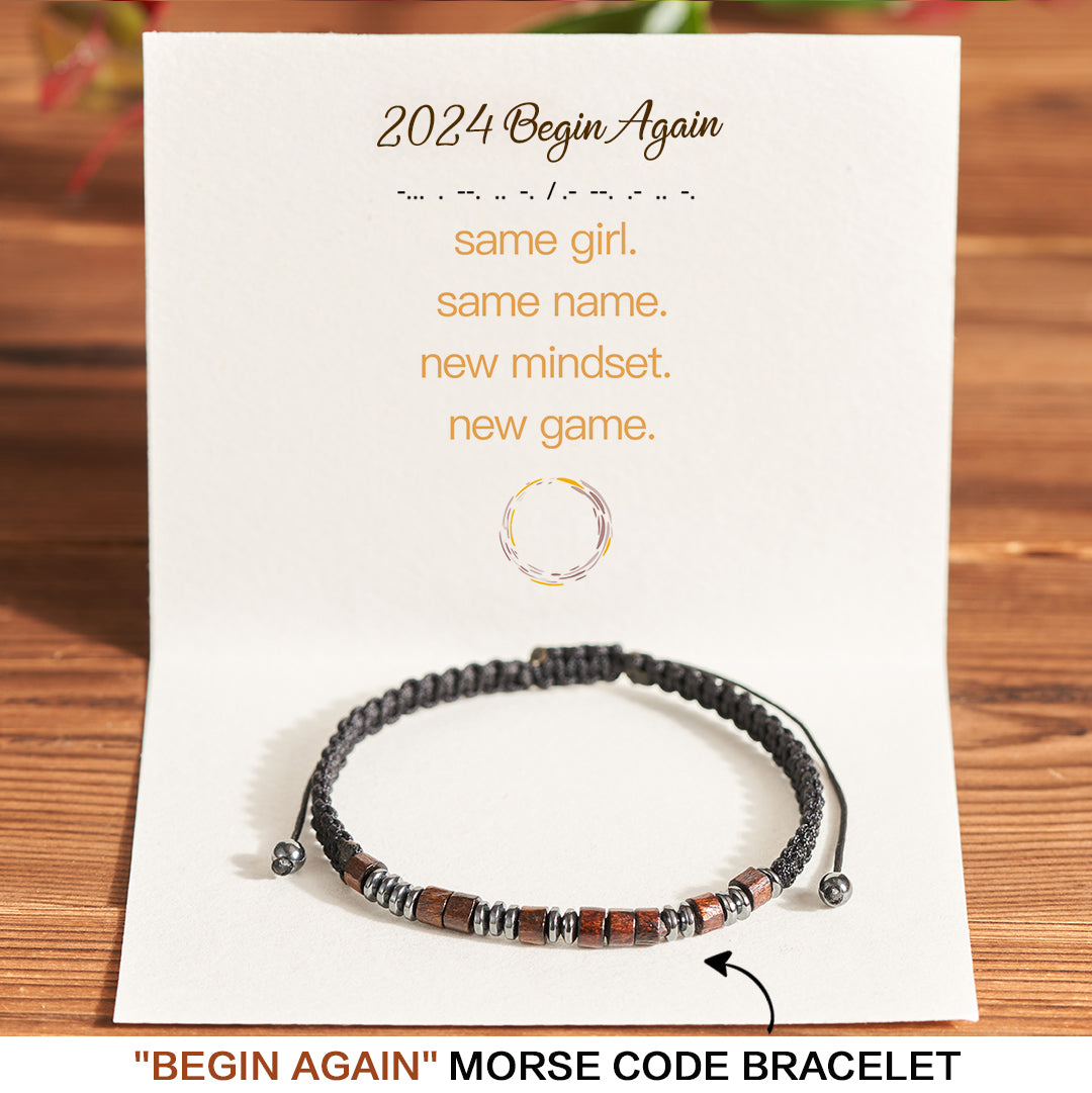 2024 Begin Again Morse Code Bracelet