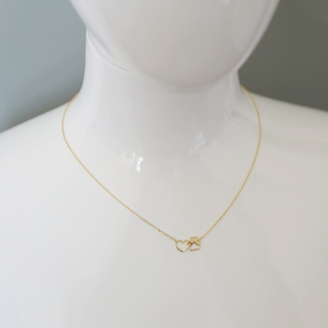 Dog In Heaven Paw Necklace