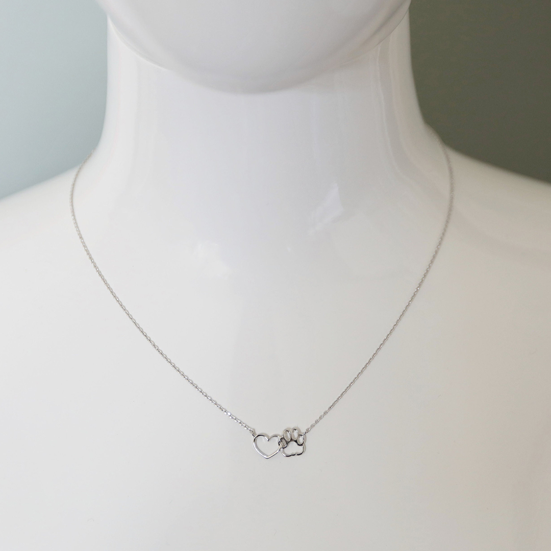 Dog In Heaven Paw Necklace