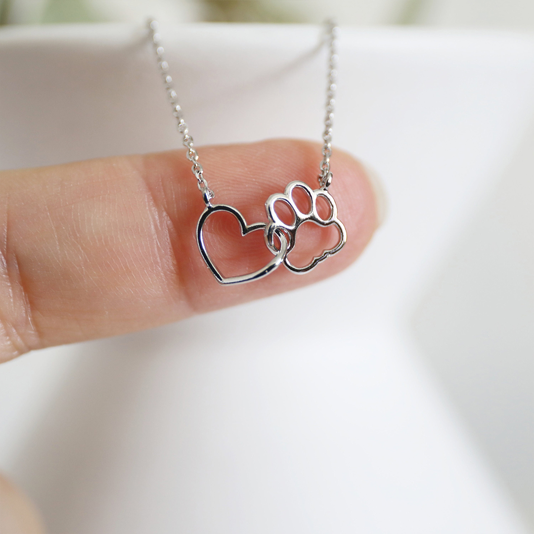 Dog In Heaven Paw Necklace