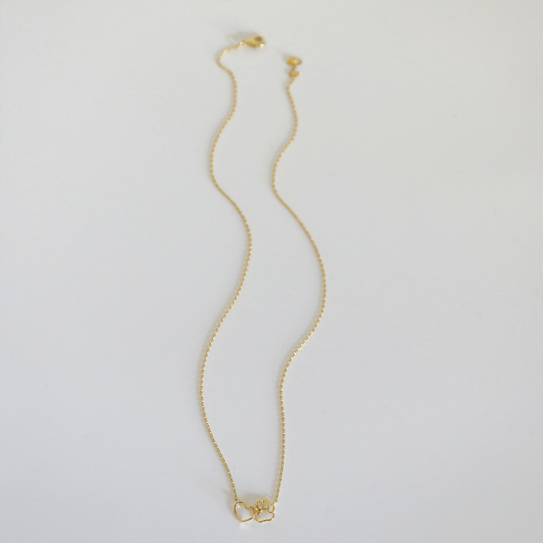 Dog In Heaven Paw Necklace