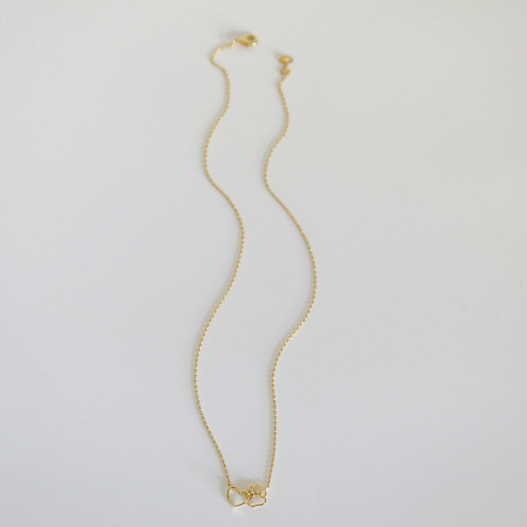 Dog In Heaven Paw Necklace
