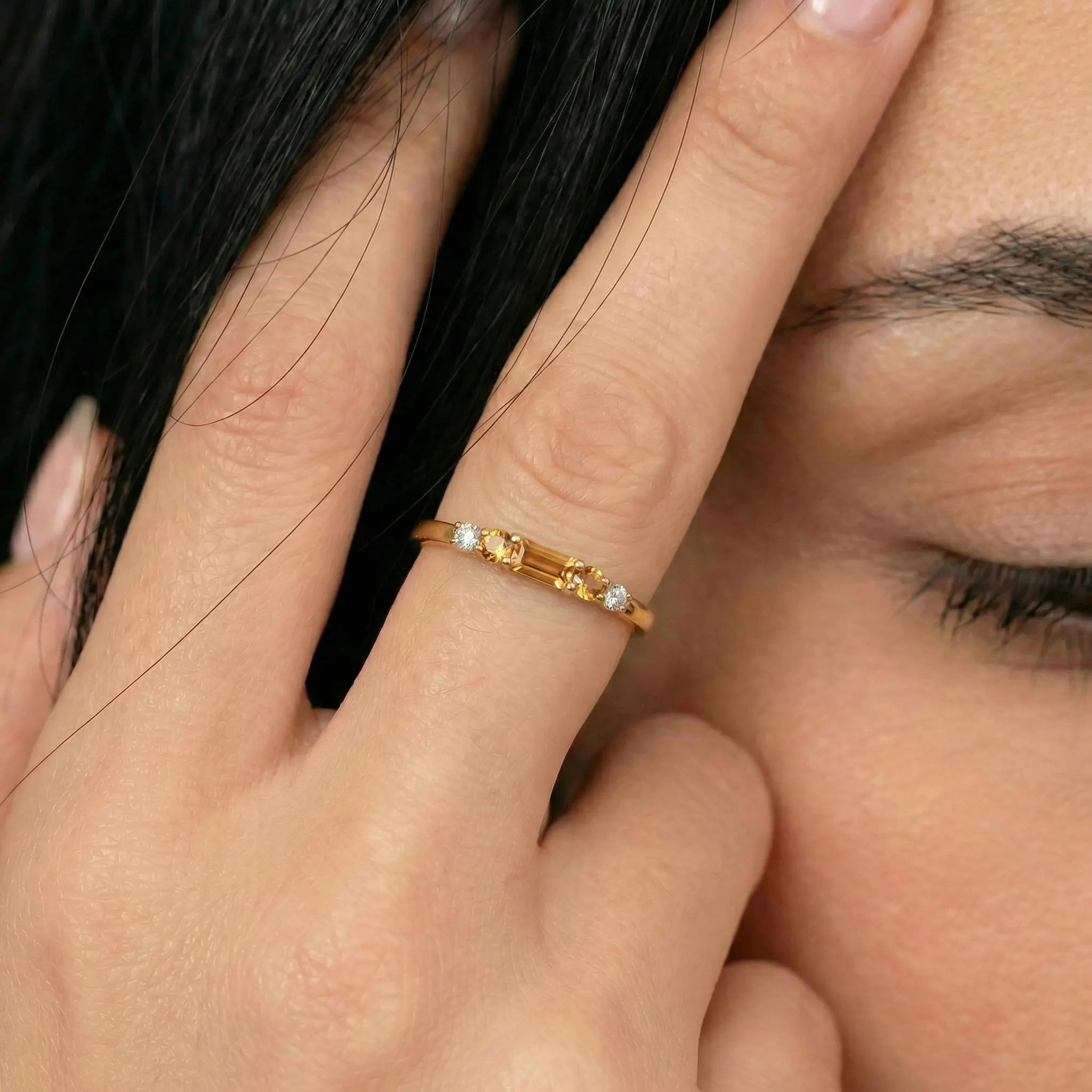 Multiple Sclerosis Awareness Nobody Fights Alone Baguette Orange Ring