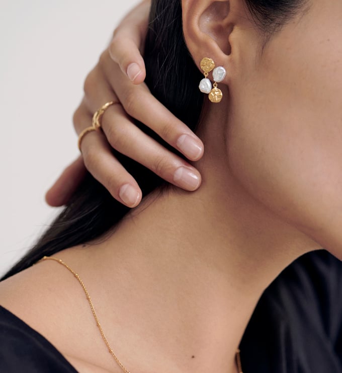 Keshi Pearl Small Drop Earrings