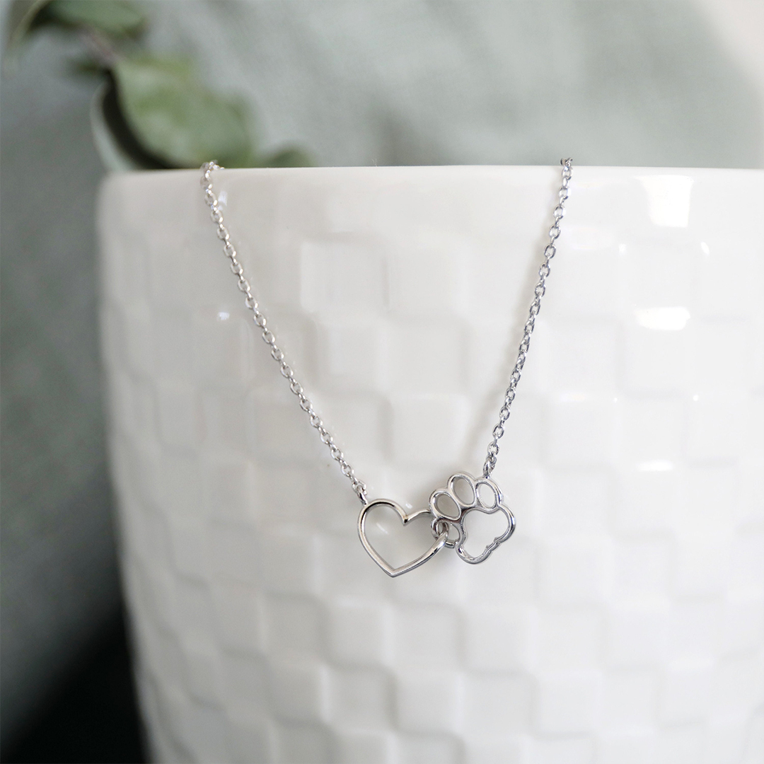 Dog In Heaven Paw Necklace