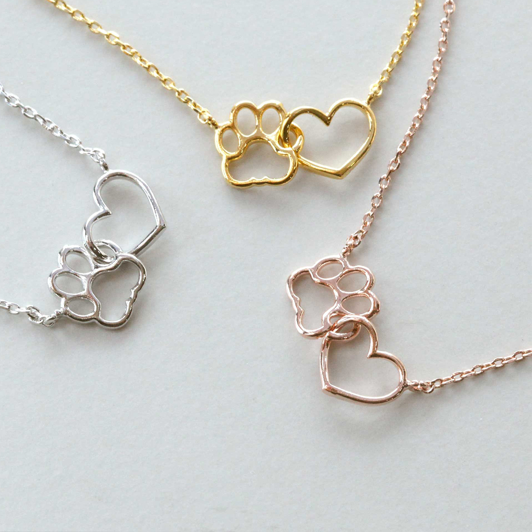 Dog In Heaven Paw Necklace