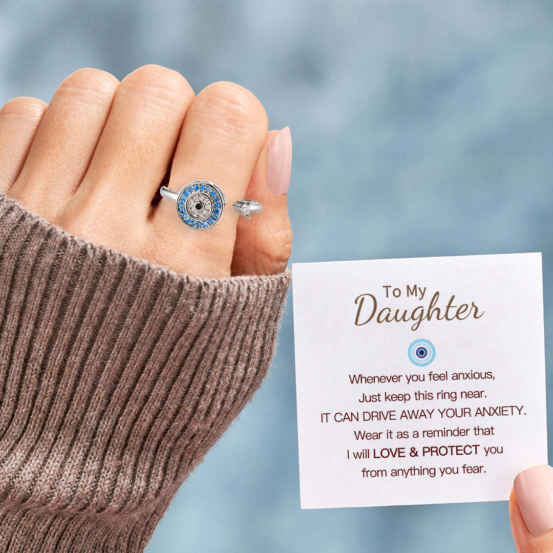 To My Daughter-Evil Eye Fidget Ring