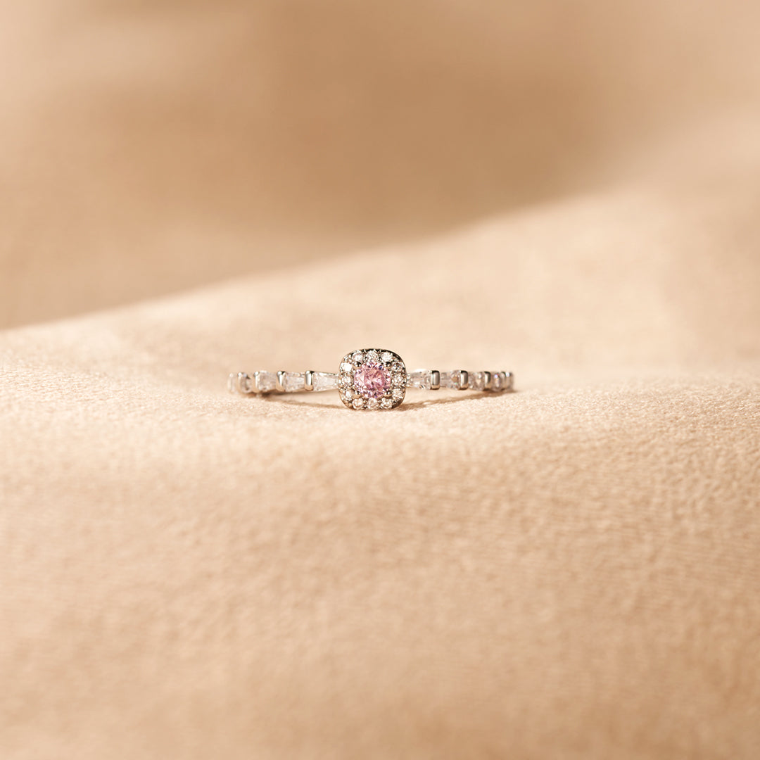 I'm Choosing My Peace Pink Diamond Self Love Ring