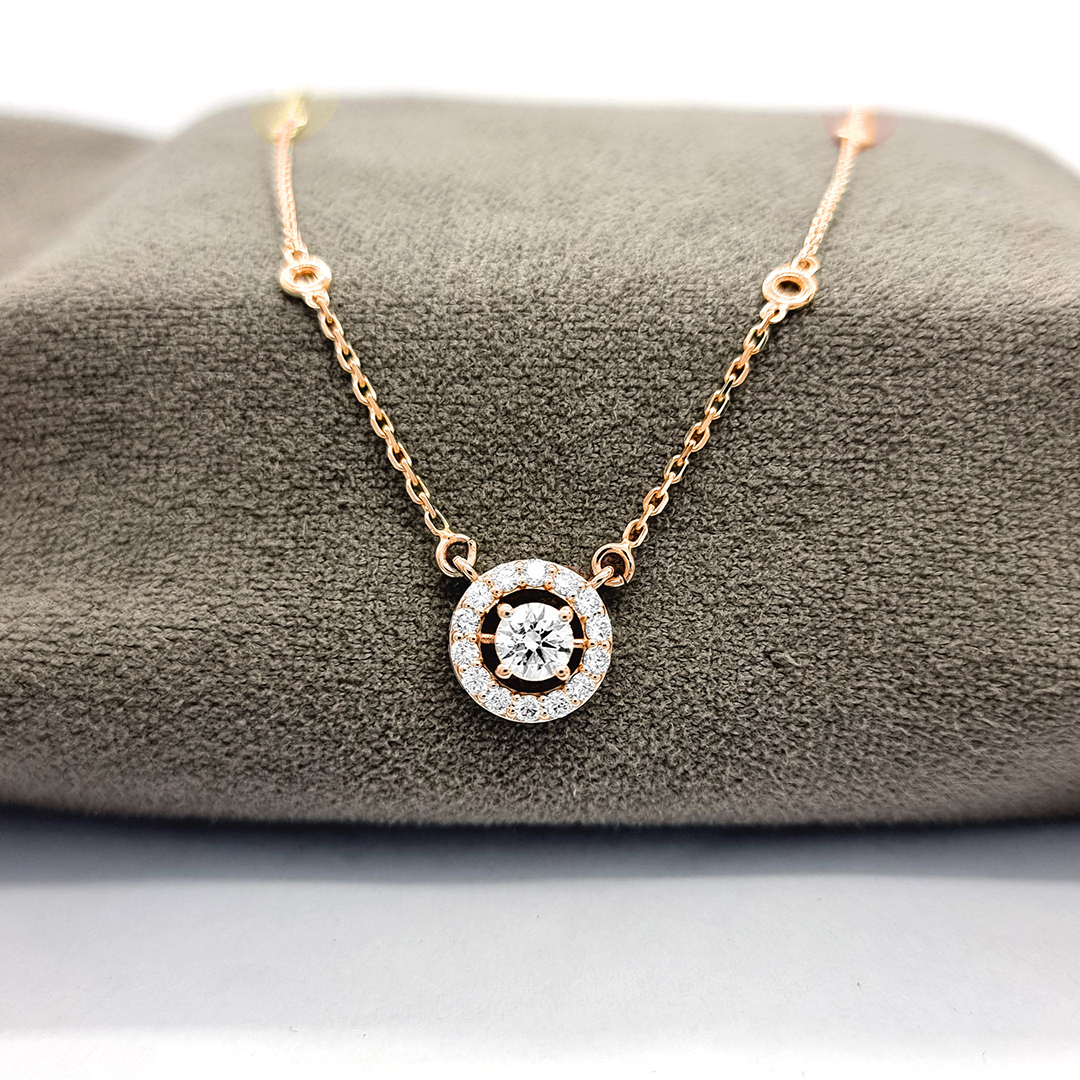 2025 Begin Again Diamond Halo Necklace
