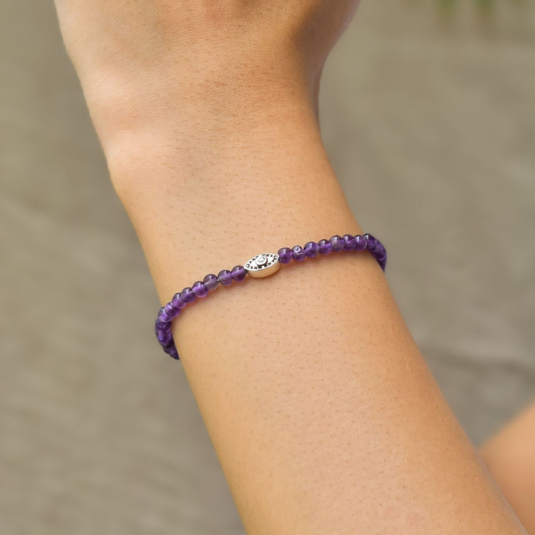 Lupus Awareness Evil Eye Charm Bracelet