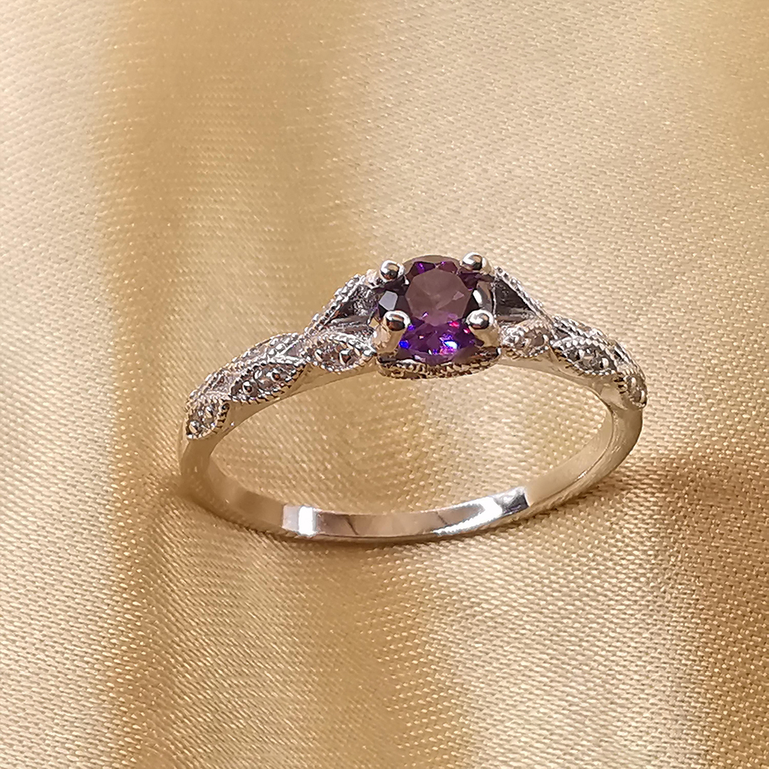 Choosing Peace Flaunting Amethyst Ring