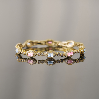 Custom Marquise 1–9 Birthstone Bracelet