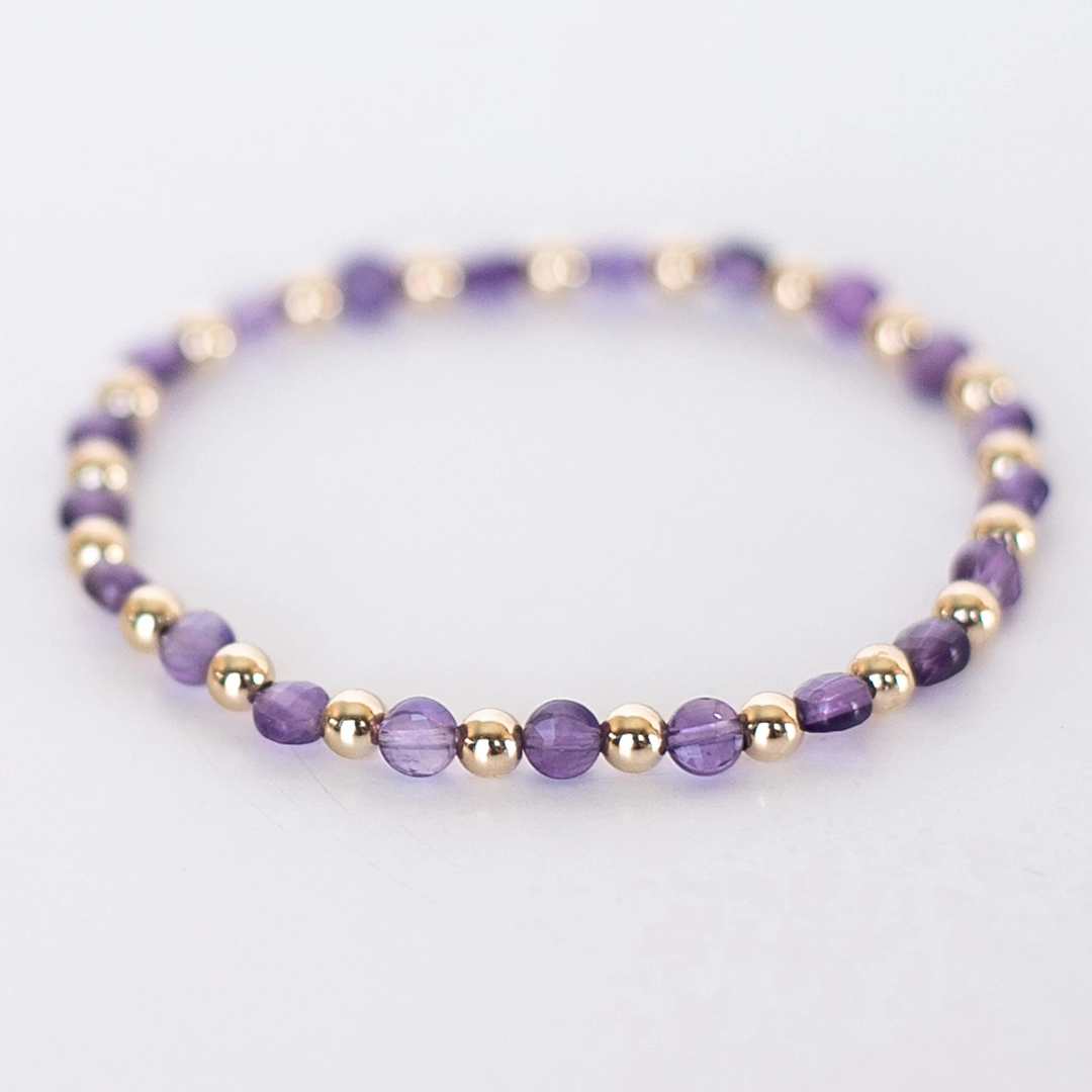Alzheimer Dementia Awareness Amethyst Tennis Bracelet