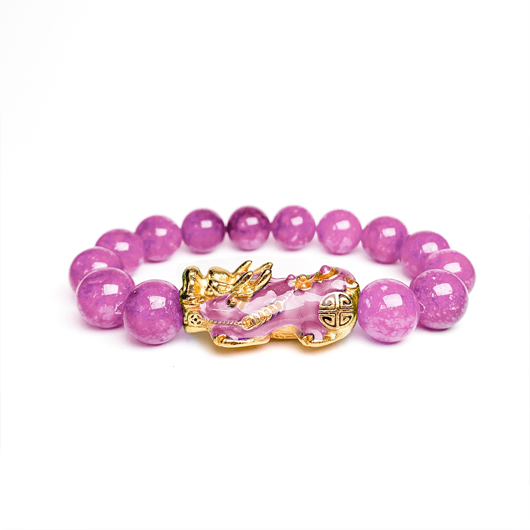 Pink Crystal Pixiu Bracelet for Healing & Positive Energy