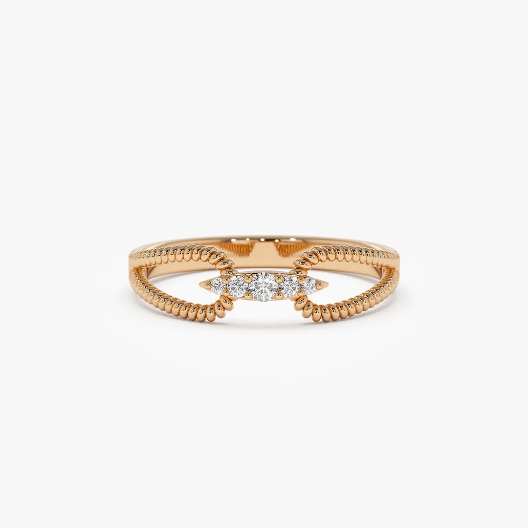 Mother & Daughter Forever Linked Double Rope Ring 