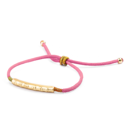 Tibetan Pink String Bracelet for Healing & Hope