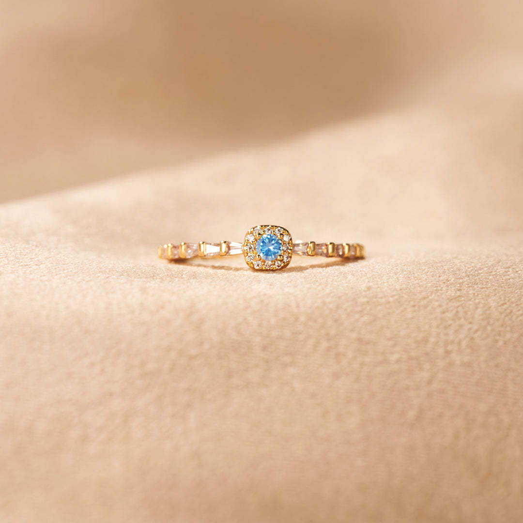 I'm Choosing My Peace Blue Diamond Self Love Ring