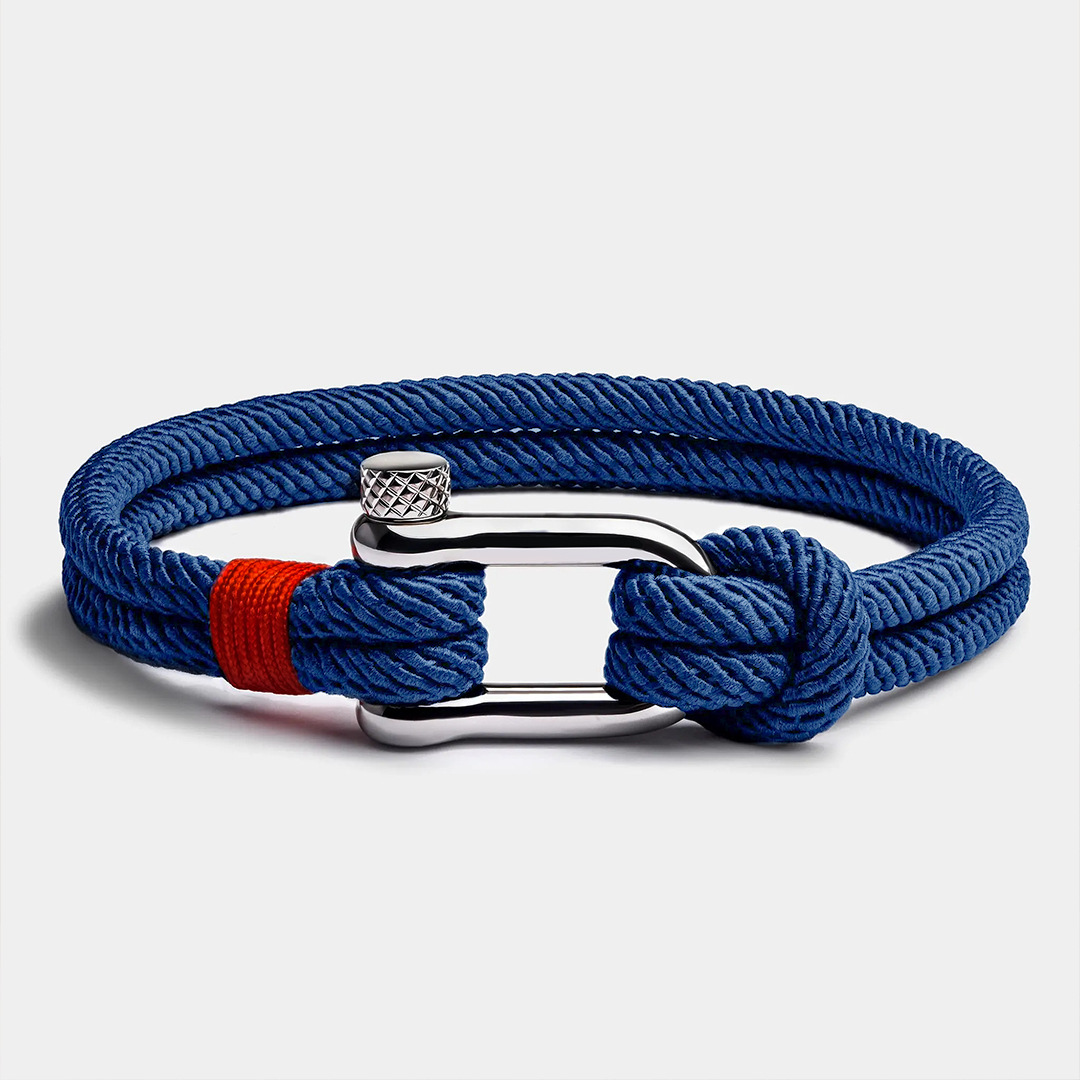 Diabetes  Awareness Men Alchor Navy Bracelet