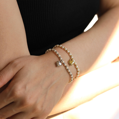To Me From Me Stretch Beaded Bracelet