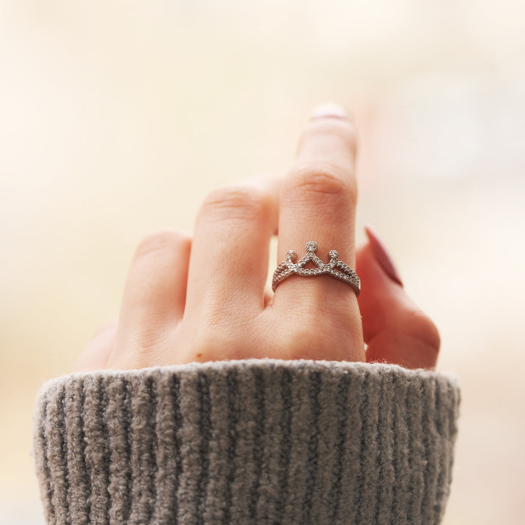 My Dear Daughter-Silver Crown Ring