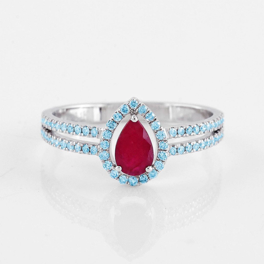 Diabetes Awareness Red Drop of Strength Ring